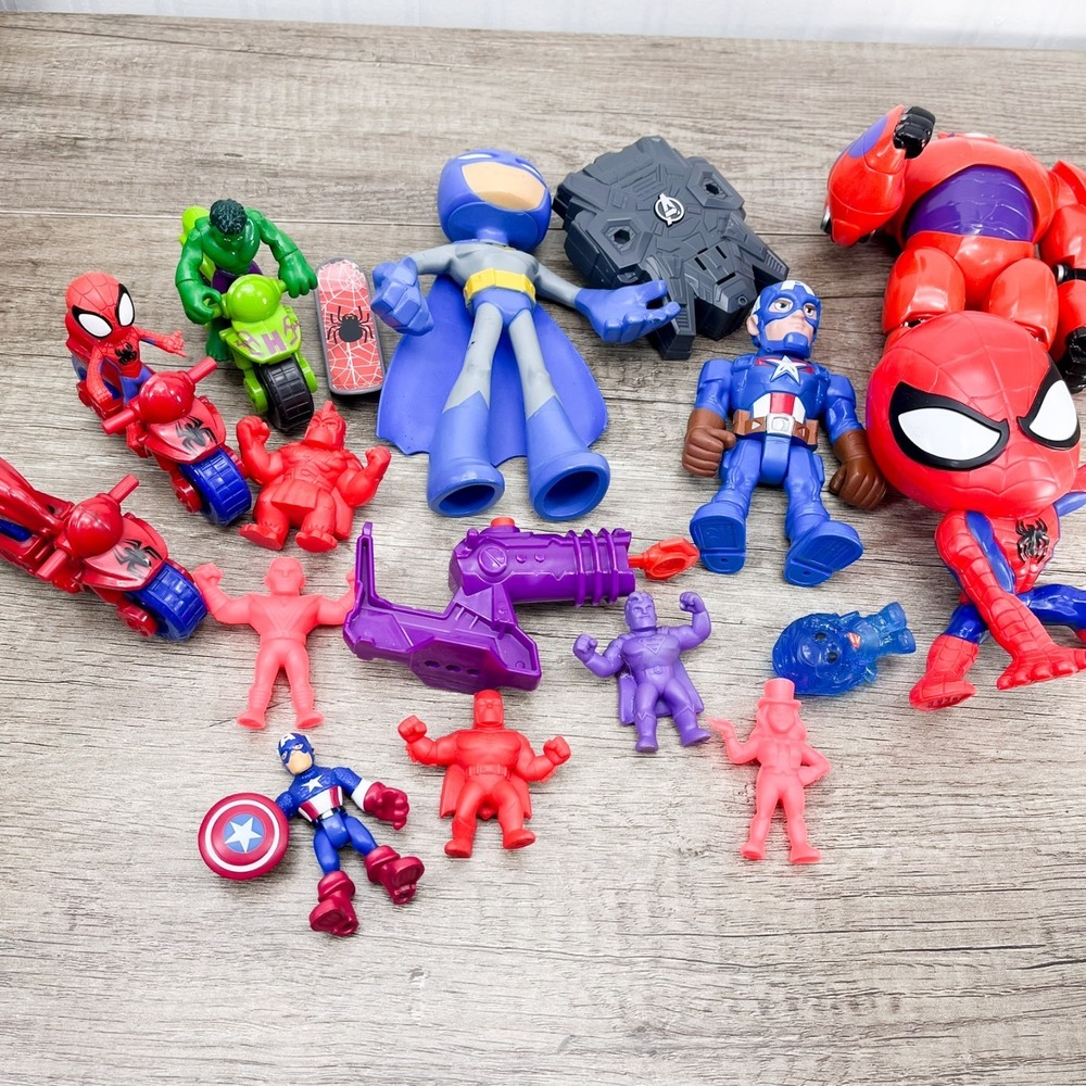 Hasbro Playskool Marvel & DC Super Hero Adventures 5" Spider-Man Captain America